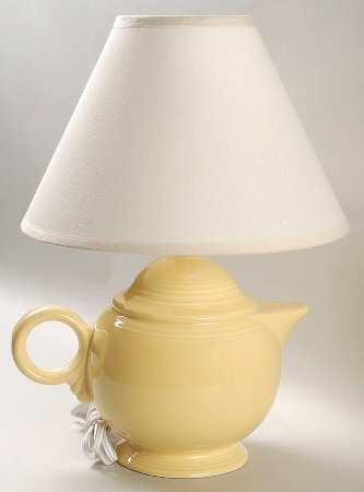 Fiesta Yellow (Intro 1987) Teapot Lamp & Shade