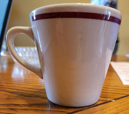 Rolled Edge (Burgundy) Flat Cup