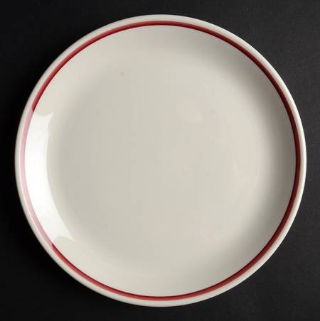 Rolled Edge (Burgundy) Luncheon Plate