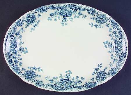Maine Blue 14" Oval Serving Platter