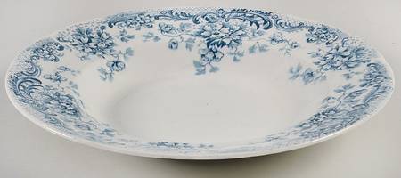 Maine Blue Large Rim Soup Bowl