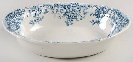 Maine Blue 9" Oval Vegetable Bowl