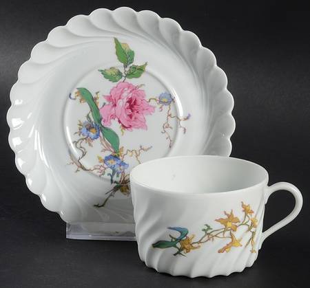 Fleurs Et Fruits De Saxe  Flat Cup & Saucer Set