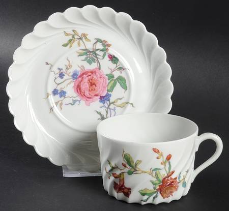 Fleurs Et Fruits De Saxe  Flat Cup & Saucer Set
