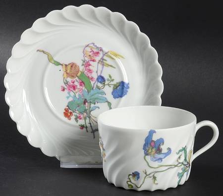 Fleurs Et Fruits De Saxe  Flat Cup & Saucer Set