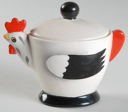 Coq Rouge Sugar Bowl & Lid
