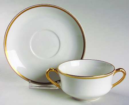 Schleiger 20C Flat Bouillon Cup & Saucer