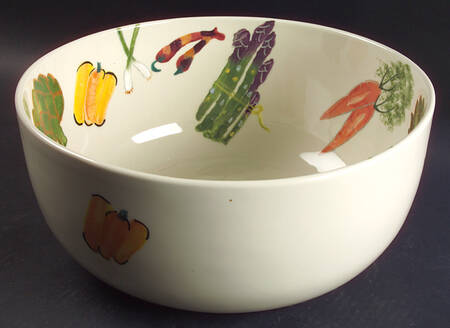 Farmer's Market 12" Large Salad Serving Bowl