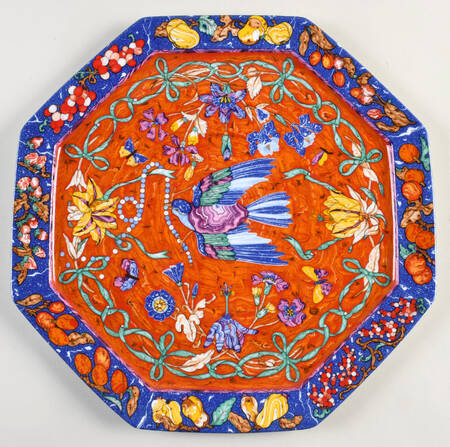 Marqueterie 13" Octagonal Serving Platter