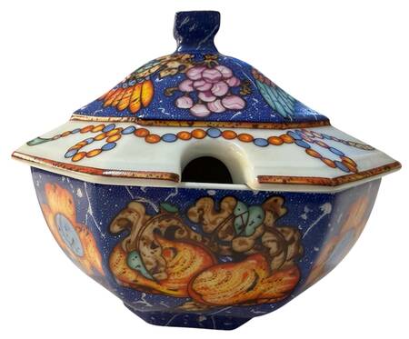 Marqueterie Sauce Boat & Lid
