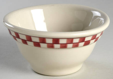 Red Checks 5" Ribbed Mixing Bowl by Hartstone