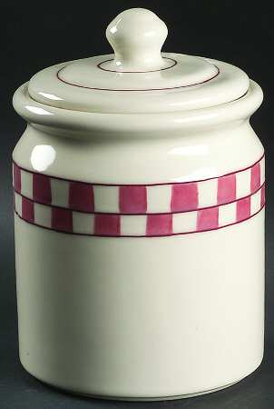 Red Checks Large Canister & Lid by Hartstone