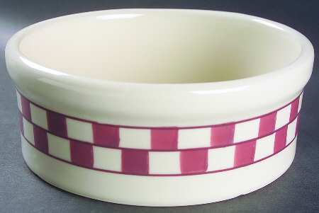 Red Checks Medium Pet Bowl