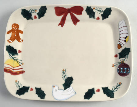 Christmas Traditions 12" Oval Serving Platter