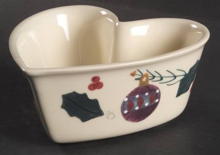 Christmas Traditions Heart Shaped Bowl