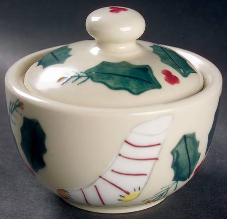 Christmas Traditions Sugar Bowl & Lid