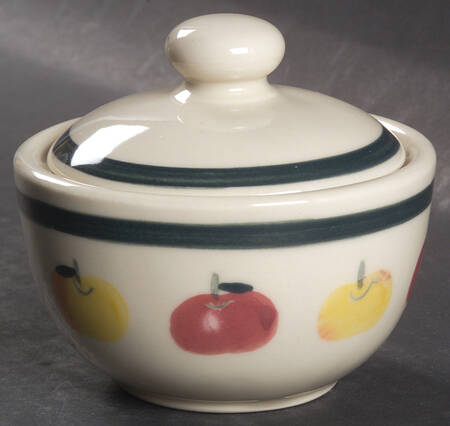 Golden Delicious Sugar Bowl & Lid