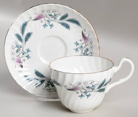 Carrousel Footed Cup & Saucer Set