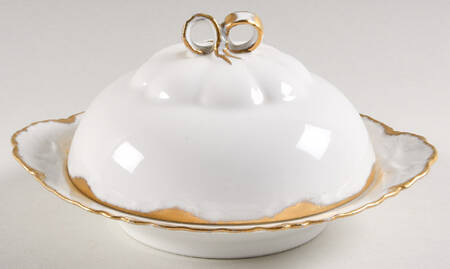 H722 Round Covered Butter by Haviland