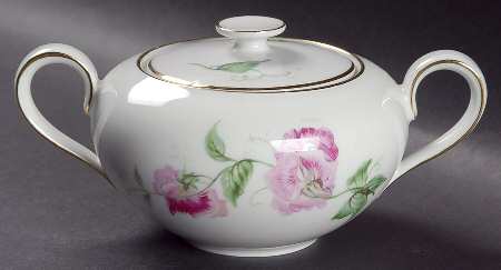 Sweet Pea Sugar Bowl & Lid
