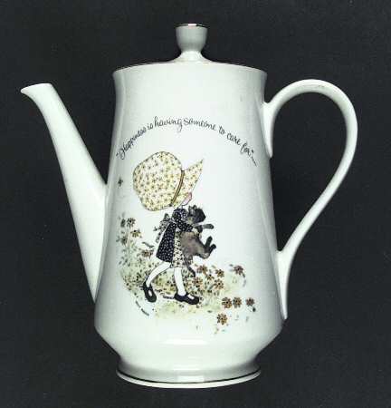 Girl with Cat Coffee Pot & Lid
