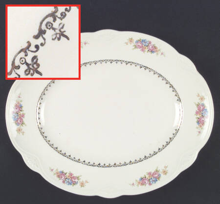 M201 (No Trim) 14" Oval Serving Platter