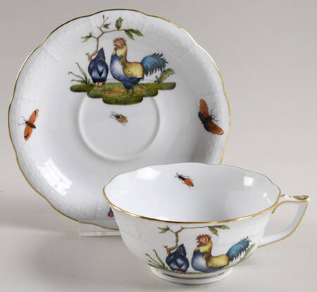 Chanticleer Footed Cup & Saucer Set