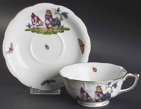 Chanticleer Footed Cup & Saucer Set