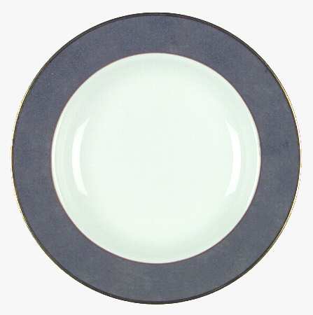 Gray Pearl Rim Soup Bowl
