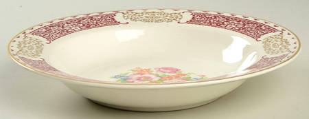 Royal Maroon Rim Soup Bowl