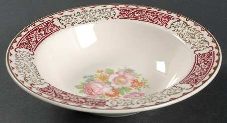 Royal Maroon Rim Fruit/Dessert (Sauce) Bowl