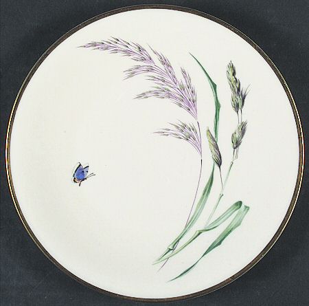 Sommer (Coupe, Smooth, Cream, Gold Trim) Salad Plate