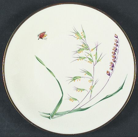 Sommer (Coupe, Smooth, Cream, Gold Trim) Salad Plate