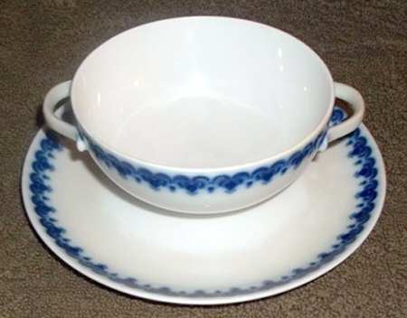 Juliane Flat Cream Soup Bowl & Saucer Set