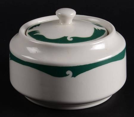 Tide Green Sugar Bowl & Lid