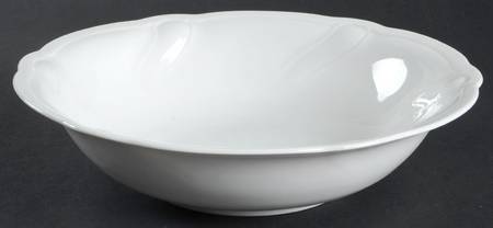 White 10" Round Vegetable Bowl
