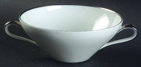 Platinum Band Flat Cream Soup Bowl