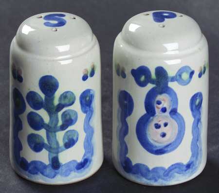 Pear and Grape Blue Salt & Pepper Set