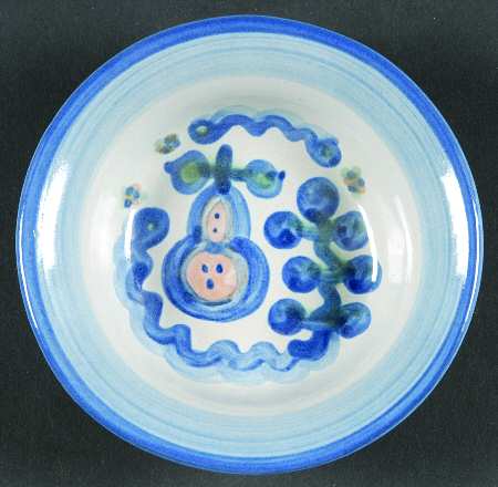 Pear and Grape Blue Ramekin