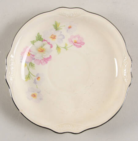 Fluffy Rose 2 (Platinum Trim) Saucer