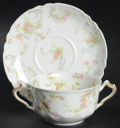 Schleiger 57T Flat Bouillon Cup & Saucer