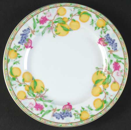 Jardin D' Eden (Yellow Rim) Bread & Butter Plate