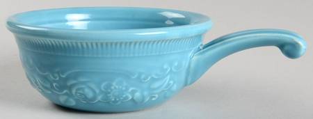 Oven Serve Turquoise 8 Oz Handled Open French Casserole