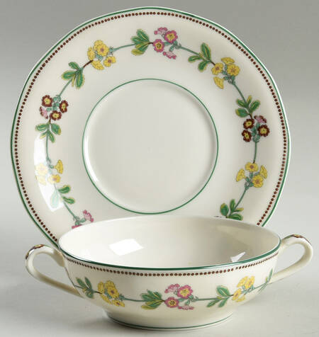 H812 Flat Cream Soup Bowl & Saucer Set
