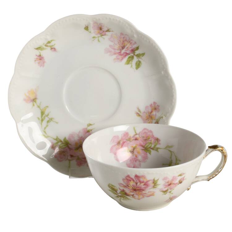 Schleiger 59c Flat Cup & Saucer Set by Haviland