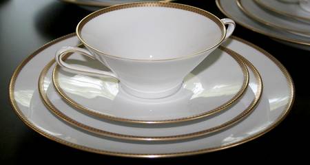 03819 Flat Cream Soup Bowl & Saucer Set