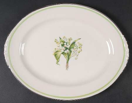 Lily of The Valley 11" Oval Serving Platter
