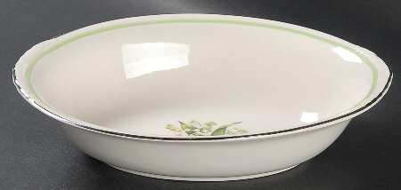 Lily of The Valley 9" Oval Vegetable Bowl