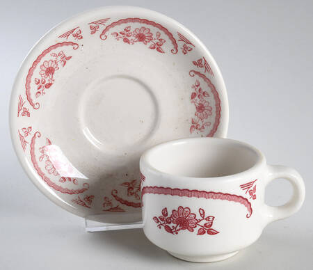 American Rose Footed Cup & Saucer Set