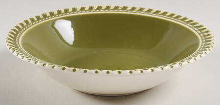 Chesterton Olive Green Coupe Cereal Bowl by Harker